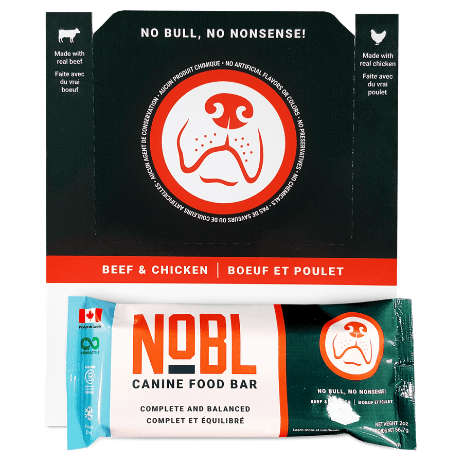 NOBL Adult Canine Food Bars - Beef and Chicken