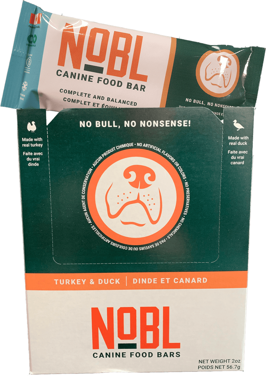 NOBL Adult Canine Food Bars - Turkey and Duck