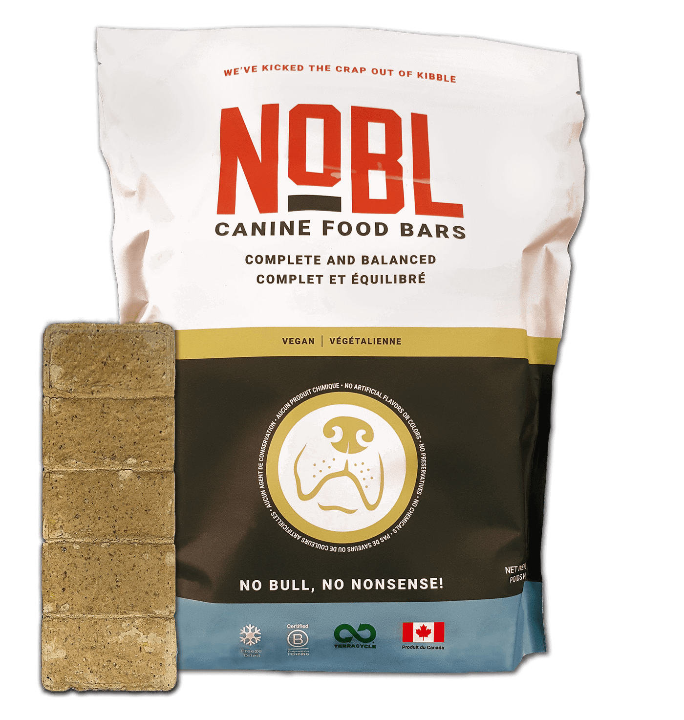 NOBL Adult Canine Food Bars - Vegan Recipe