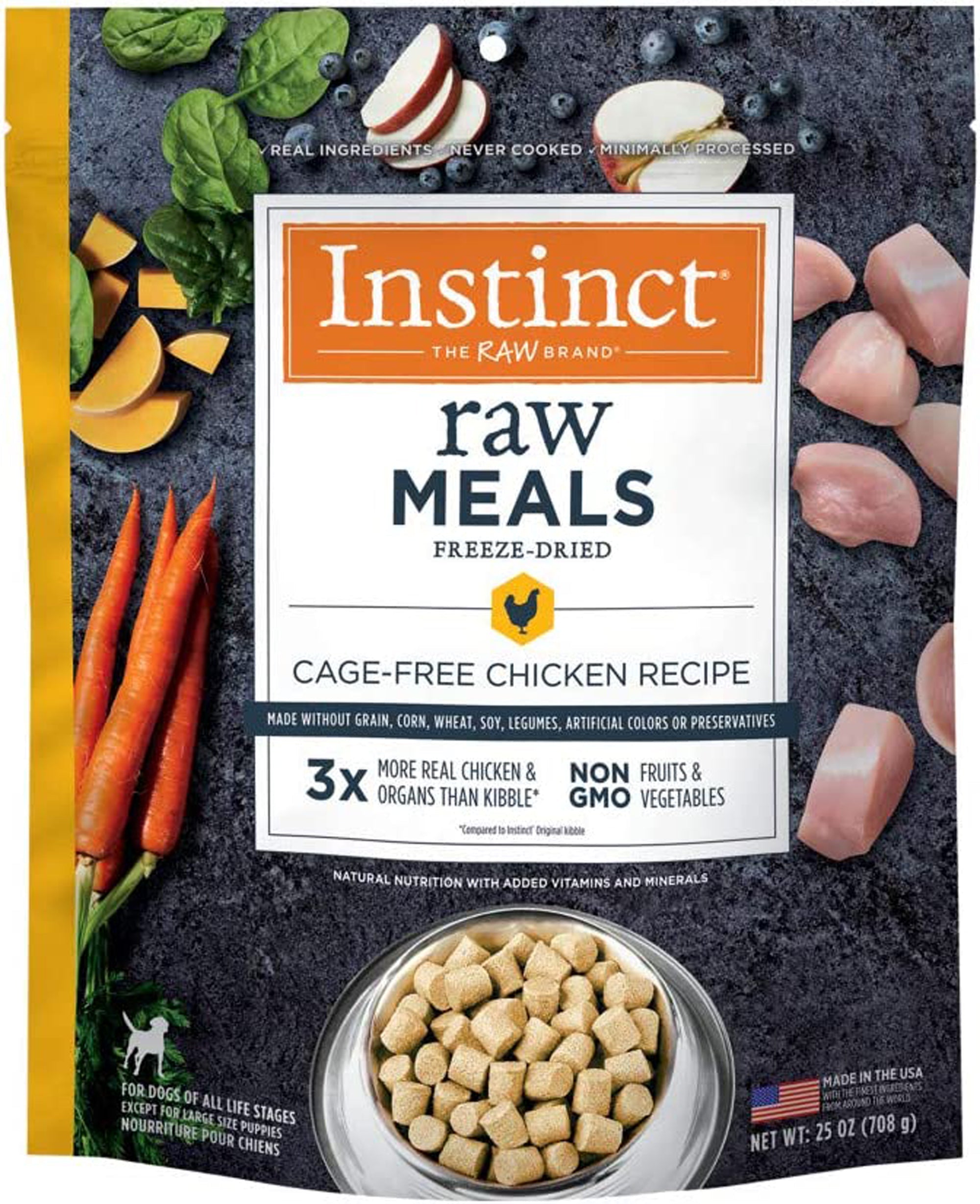 Natures Variety Dog Instinct Raw Meal Freezedried Chicken Cagefree