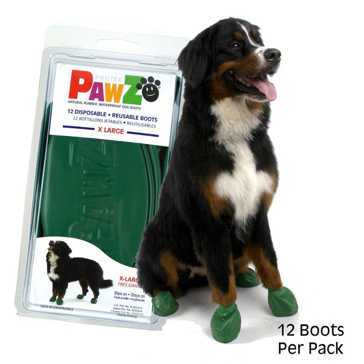 Pawz Natural Rubber Waterproof Dog Boots, 12 Ct