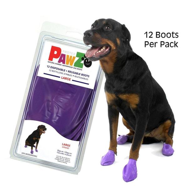 Pawz Natural Rubber Waterproof Dog Boots, 12 Ct