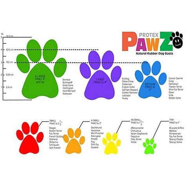 Pawz Natural Rubber Waterproof Dog Boots, 12 Ct