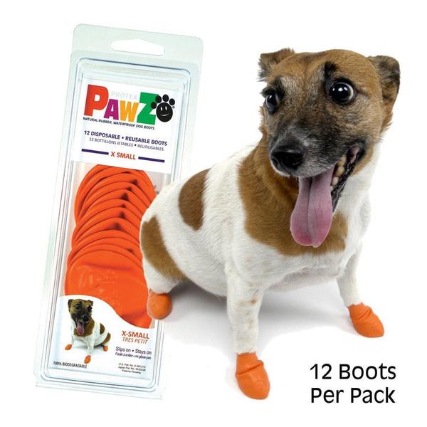 Pawz Natural Rubber Waterproof Dog Boots, 12 Ct