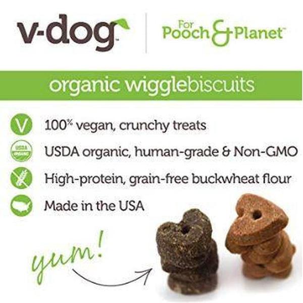 V-dog wiggle biscuits, Vegan Dog Treats with Superfoods