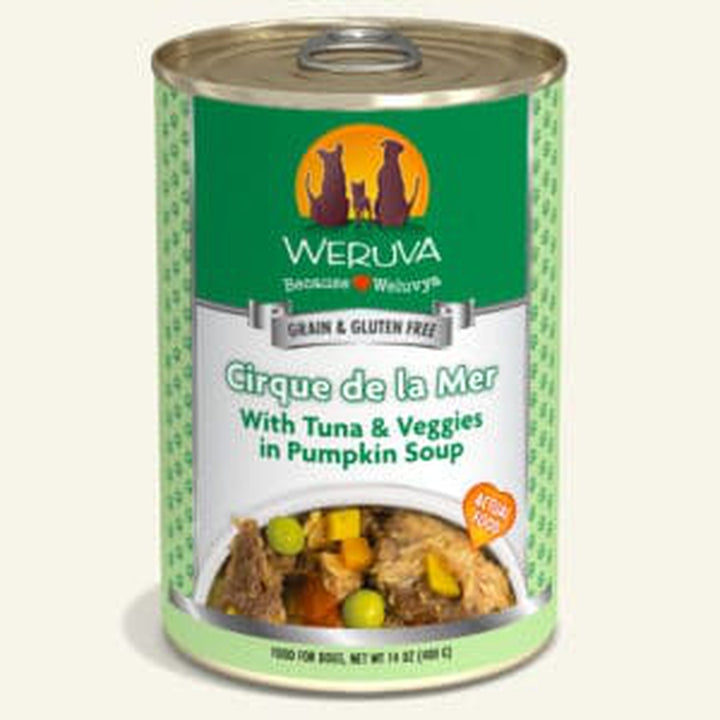 Weruva Dog Cirque De La Mer with Tuna & Veggies in Pumpkin Soup 14oz. Case Of 12