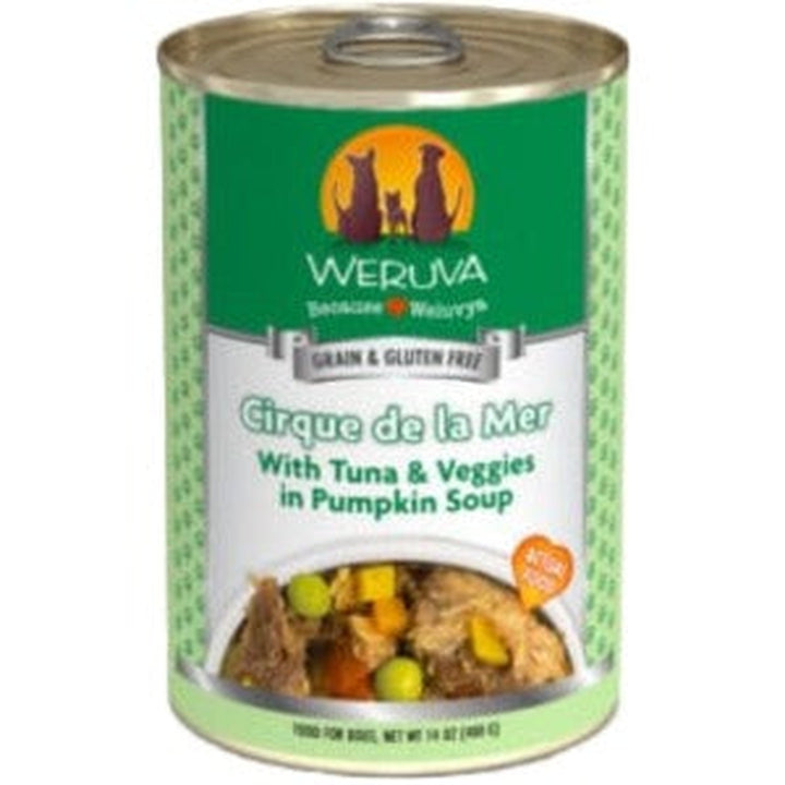 Weruva Dog Cirque De La Mer with Tuna & Veggies in Pumpkin Soup 14oz. Case Of 12