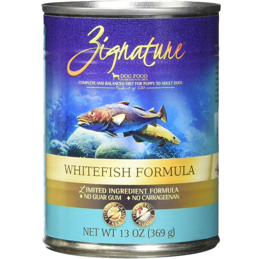 Zignature Dog Canned 13oz. Whitefish (Case of 12)