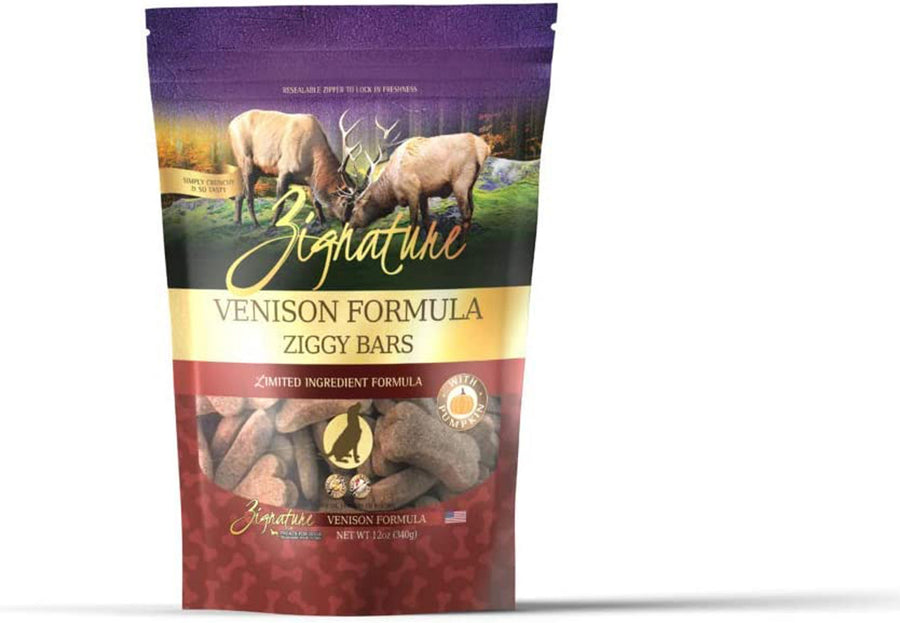 Zignature Dog Ziggy Bar Treat Venison