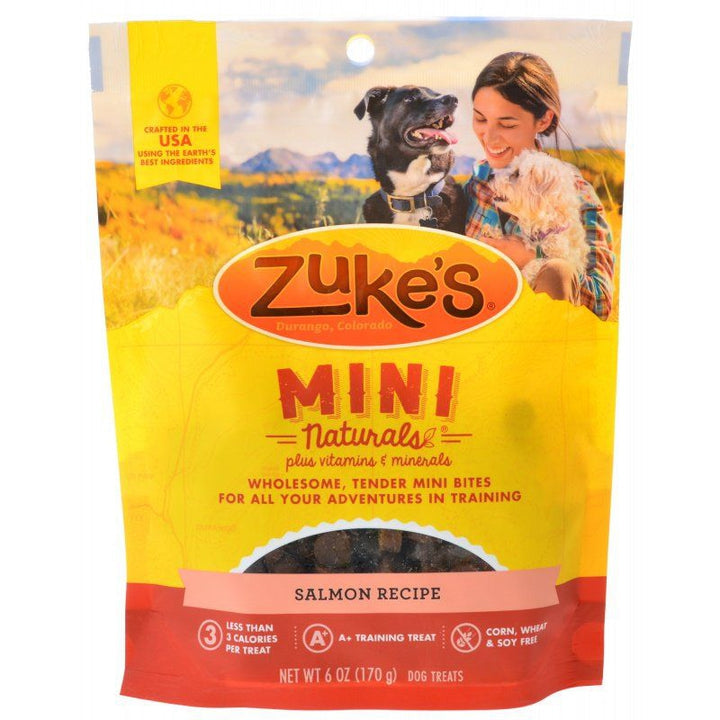 Zukes Mini Naturals Dog Treat - Savory Salmon Recipe